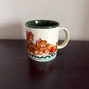 Vintage Christmas Bear Mug Made in Korea